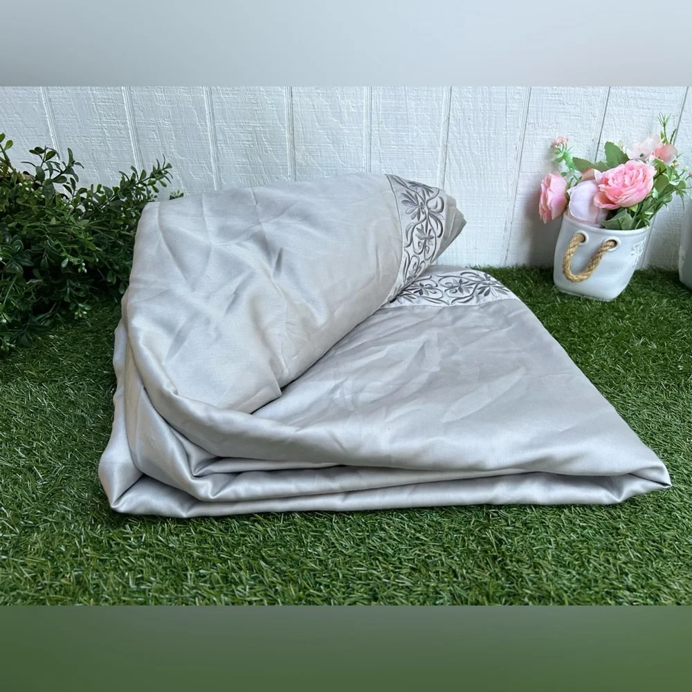 PURE PARIMA Certified Egyptian Cotton Ariane Duvet Cover grey size KING $295 NEW
